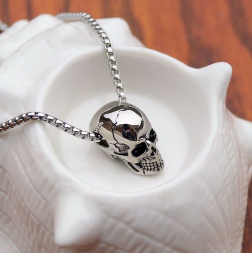 Single Skull Pendant Necklace